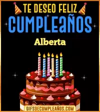 Te deseo Feliz Cumpleaños Alberta